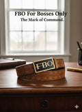 • The FBO Signature Cognac Belt