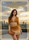 The FBO "Sahara Sovereign" Mini Dress
